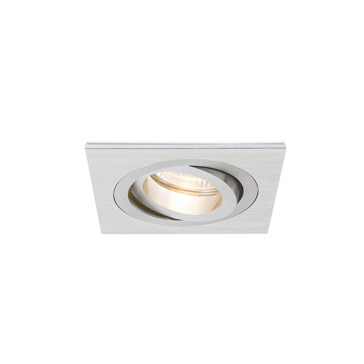 RENDL recessed light PASADENA GU10 SQ I recessed  brushed aluminum 230V LED GU10 7W R12709 1