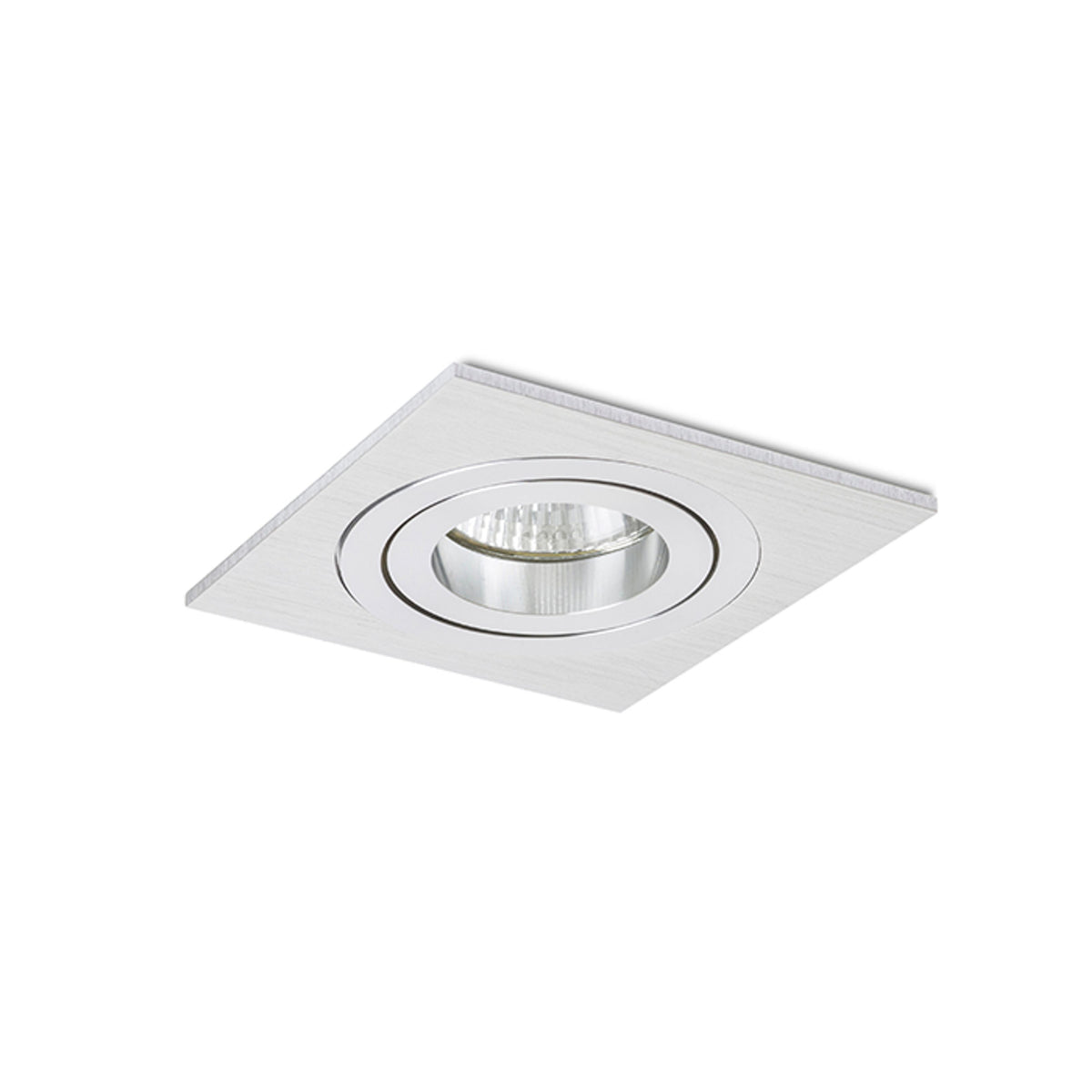 RENDL recessed light PASADENA GU10 SQ I recessed  brushed aluminum 230V LED GU10 7W R12709 2