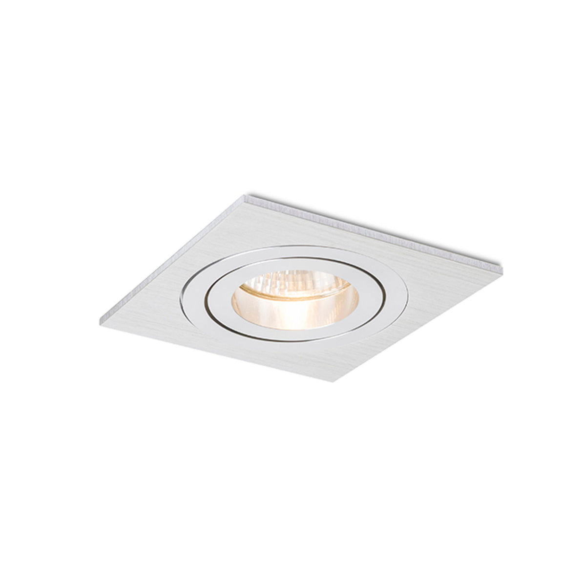 RENDL recessed light PASADENA GU10 SQ I recessed  brushed aluminum 230V LED GU10 7W R12709 4