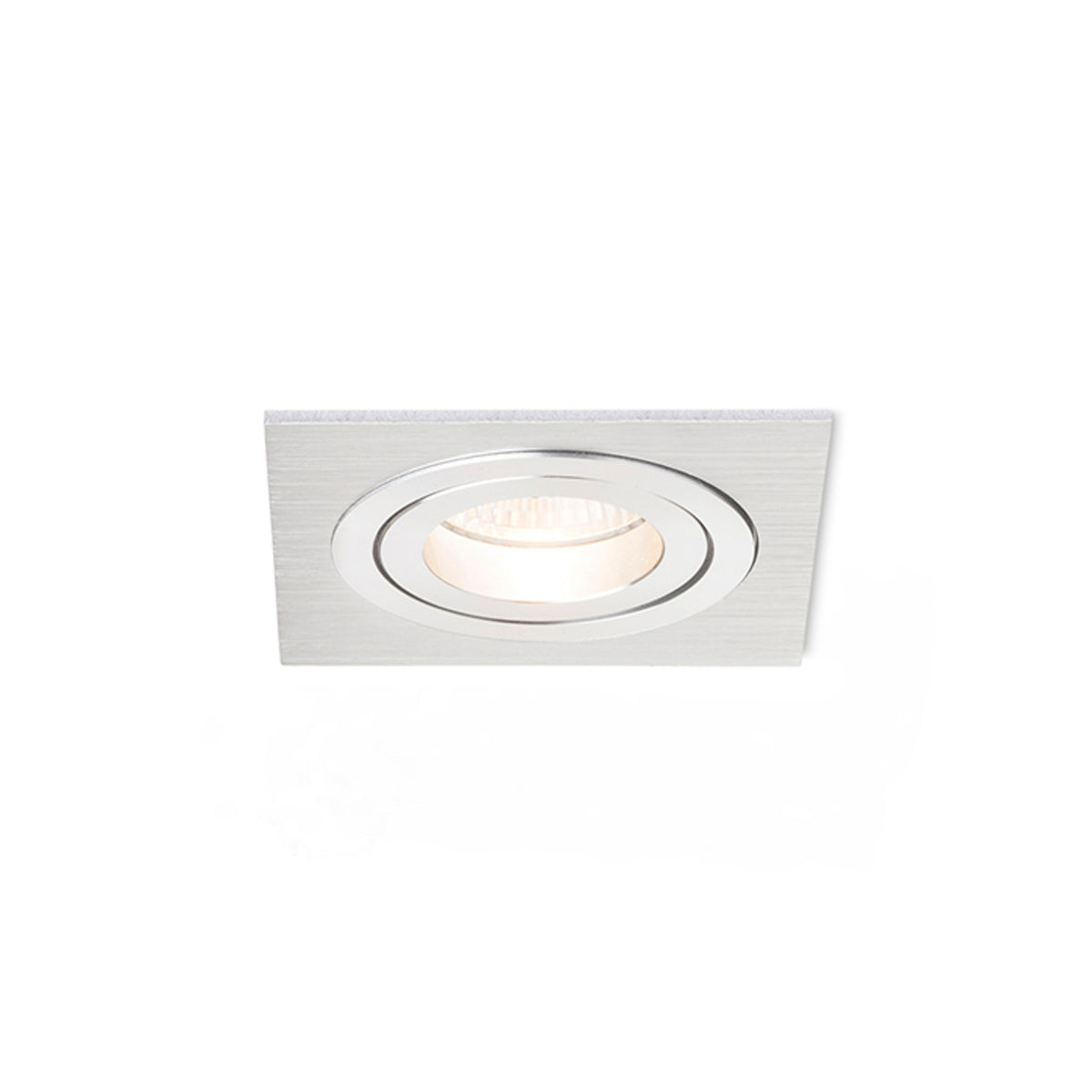 RENDL recessed light PASADENA GU10 SQ I recessed  brushed aluminum 230V LED GU10 7W R12709 9