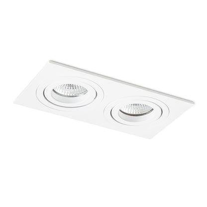 RENDL recessed light PASADENA GU10 SQ II recessed white  230V LED GU10 2x7W R12713 2
