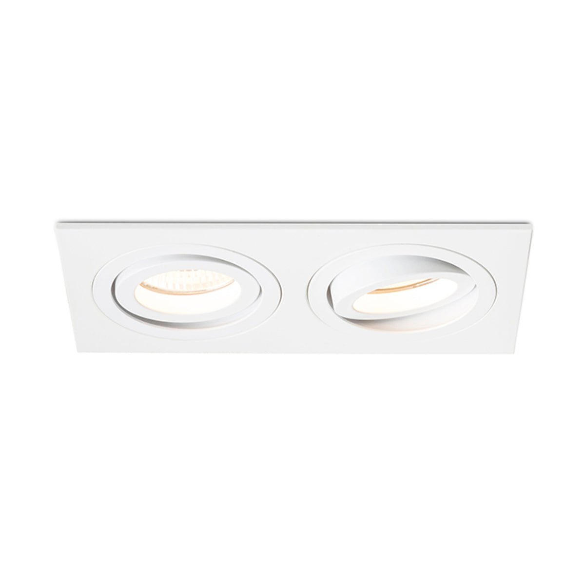 RENDL recessed light PASADENA GU10 SQ II recessed white  230V LED GU10 2x7W R12713 3
