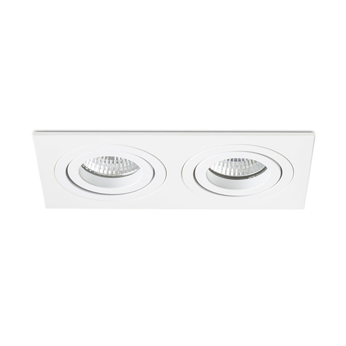 RENDL recessed light PASADENA GU10 SQ II recessed white  230V LED GU10 2x7W R12713 6