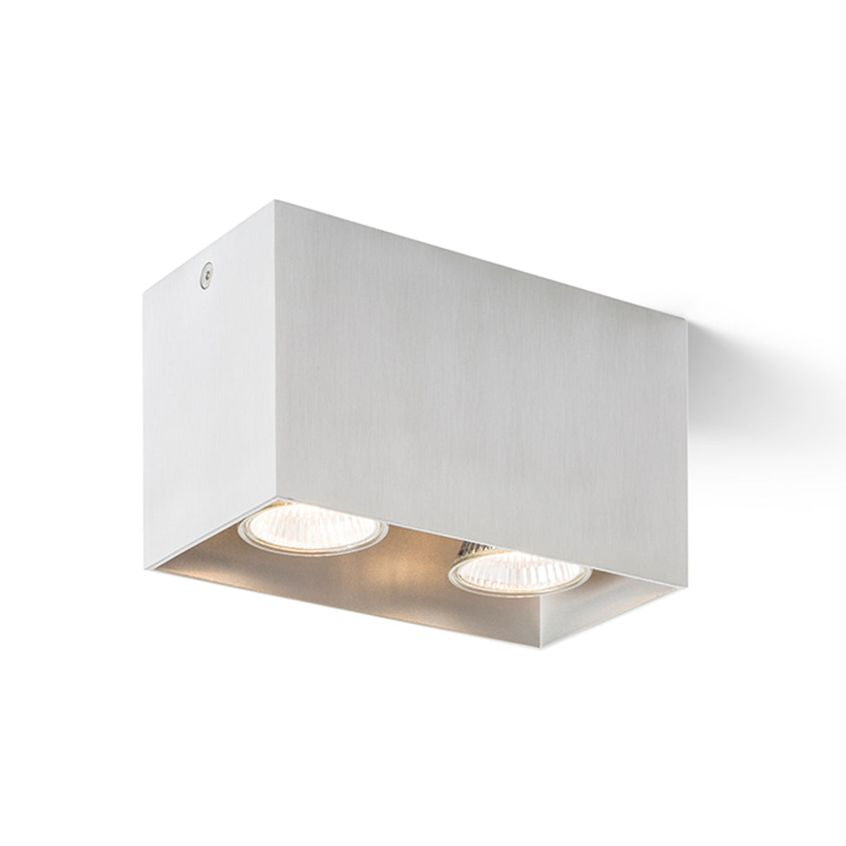 RENDL surface mounted lamp AGATE II ceiling  brushed aluminum 230V LED GU10 2x7W R12738 3