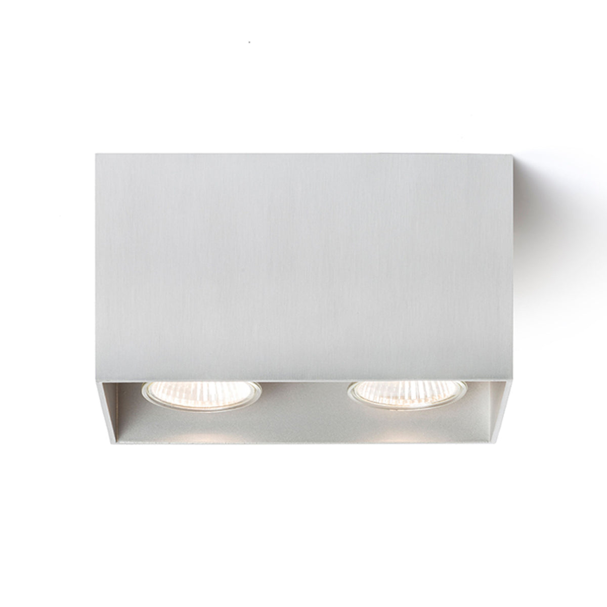 RENDL surface mounted lamp AGATE II ceiling  brushed aluminum 230V LED GU10 2x7W R12738 4