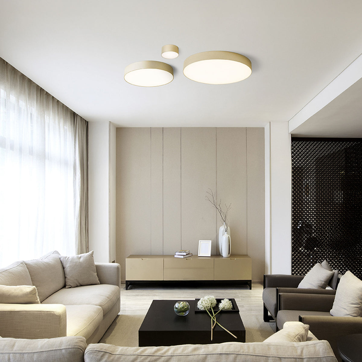 RENDL surface mounted lamp LARISA R 12 ceiling pearl gold  230V LED 10W  3000K R12843 3