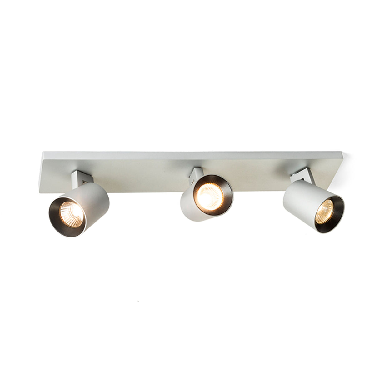 RENDL spotlight KENNY III surface mounted  brushed aluminum/black 230V LED GU10 3x8W R12919 1