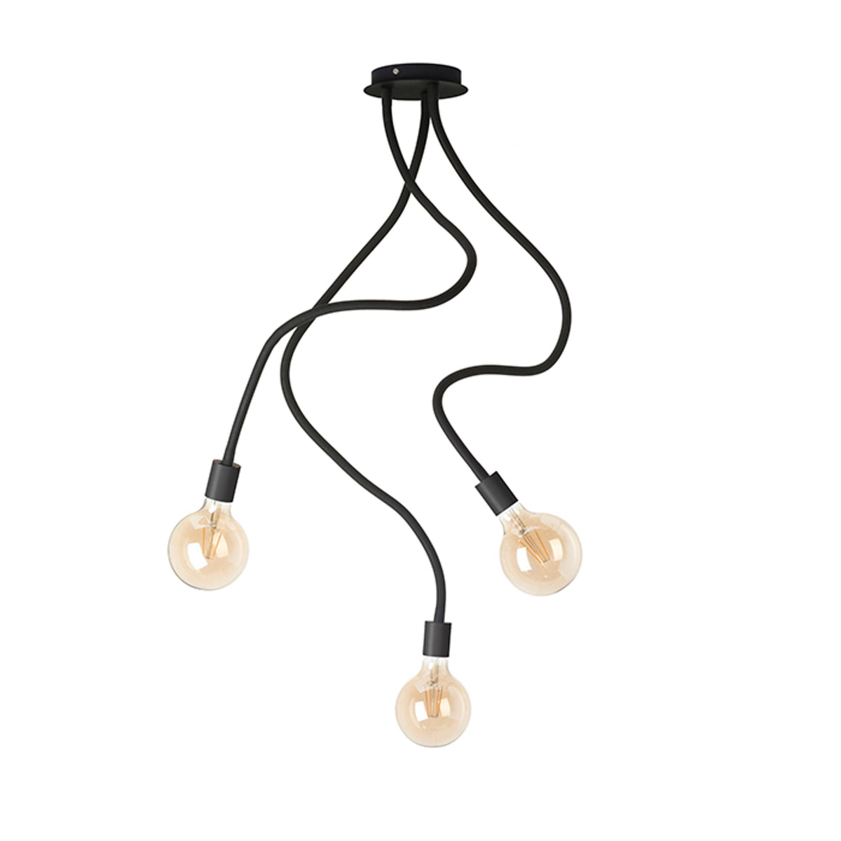 RENDL pendant lamp LOYD E27 III ceiling black  230V LED E27 3x15W R12935 1
