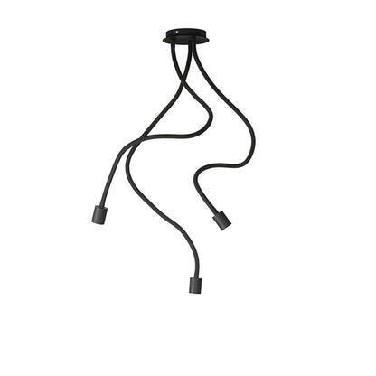 RENDL pendant lamp LOYD E27 III ceiling black  230V LED E27 3x15W R12935 3