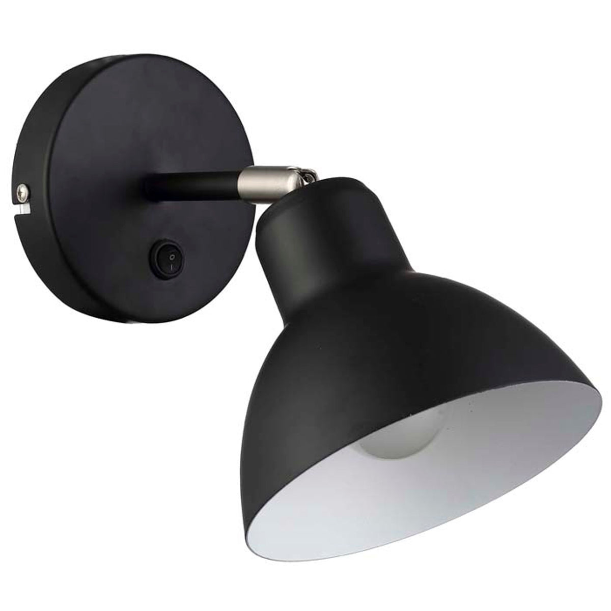 RENDL spotlight BAROQUE wall black chrome 230V LED E27 11W R12986 1