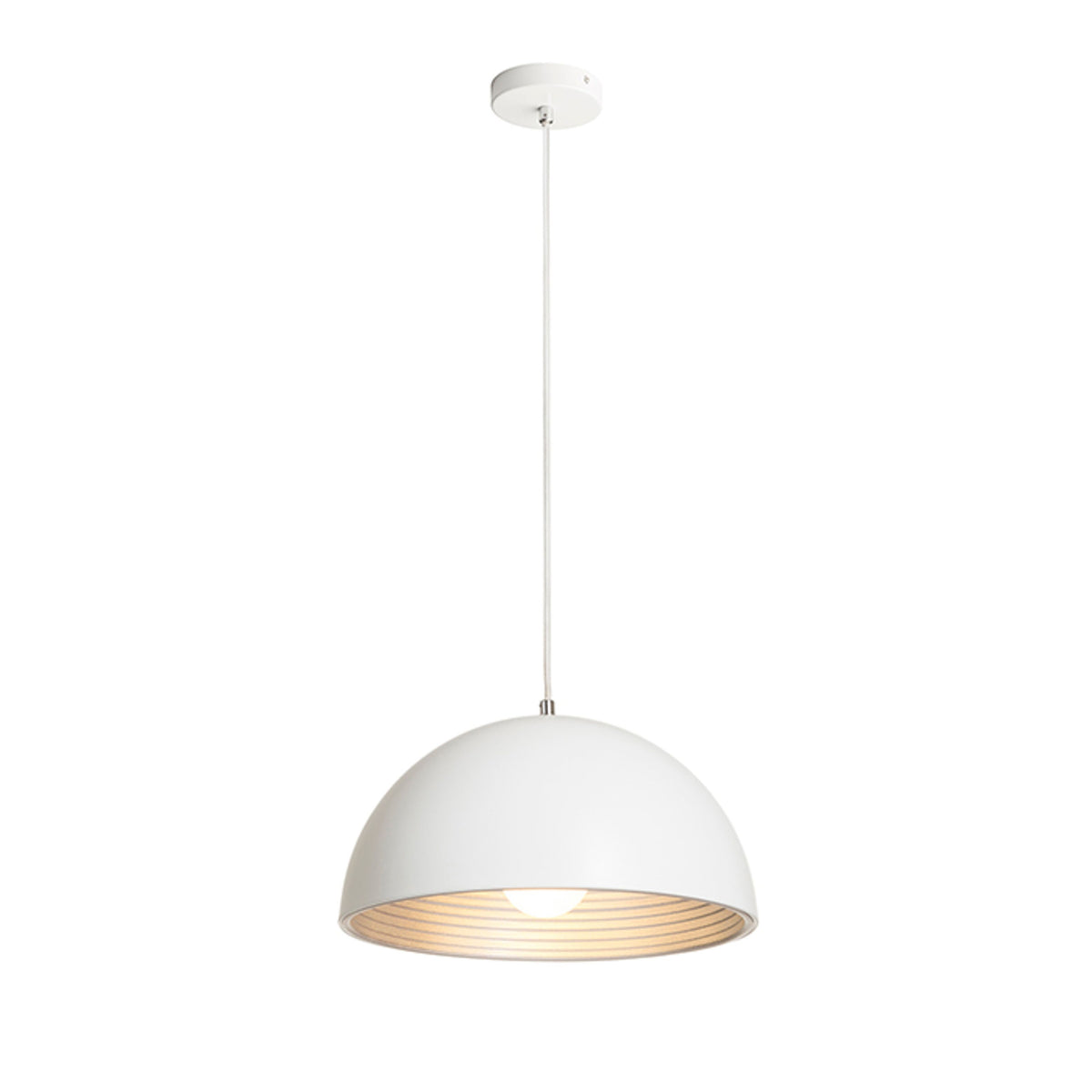 RENDL pendant lamp CARISSIMA 40 pendant matte white/silver grey  230V LED E27 15W R13048 1