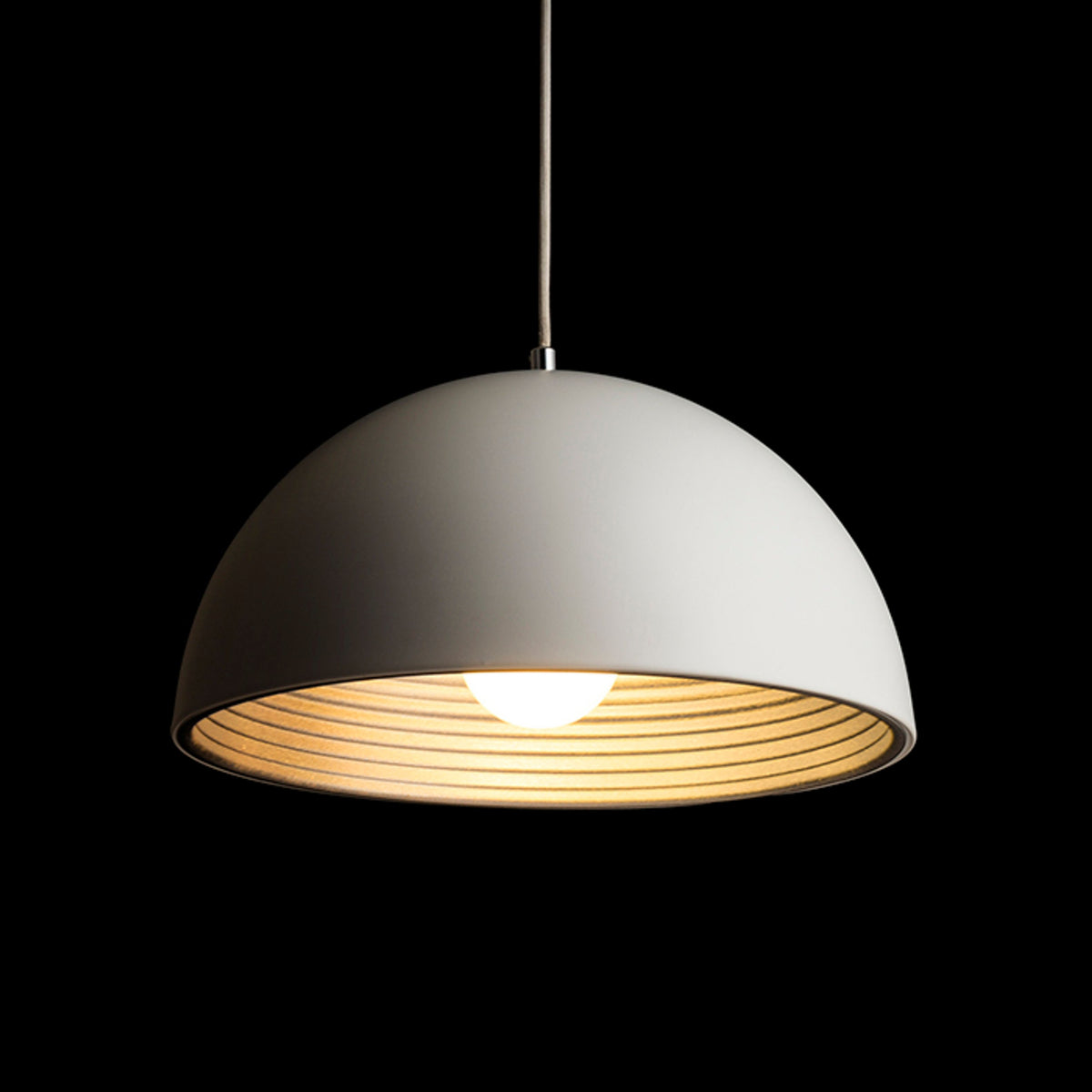 RENDL pendant lamp CARISSIMA 40 pendant matte white/silver grey  230V LED E27 15W R13048 3