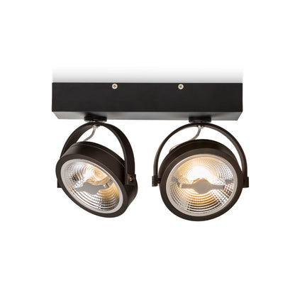 RENDL spotlight KELLY LED II DIMM wall black 230V LED 2x12W 24° 3000K R13107 1
