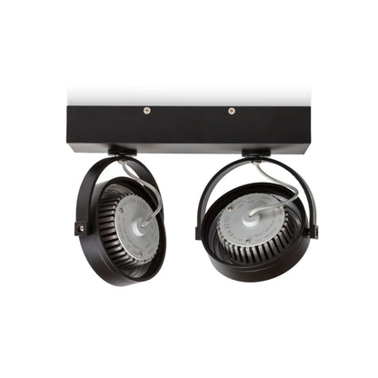 RENDL spotlight KELLY LED II DIMM wall black 230V LED 2x12W 24° 3000K R13107 3