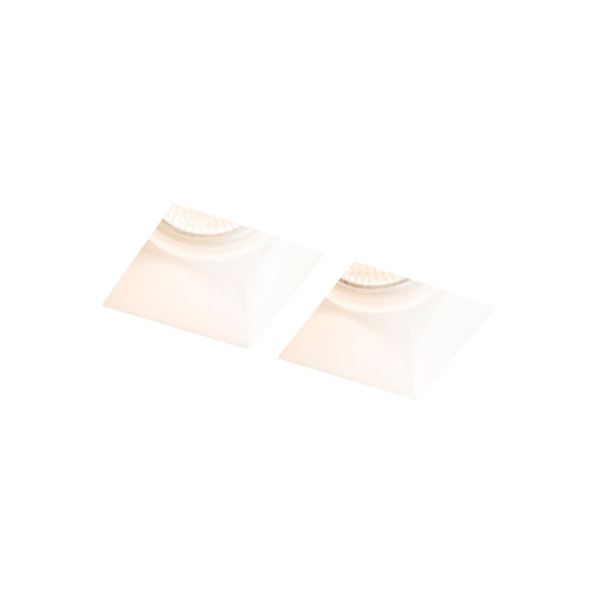 RENDL recessed light QUO SQ II recessed  plaster 230V LED GU10 2x8W R13126 1