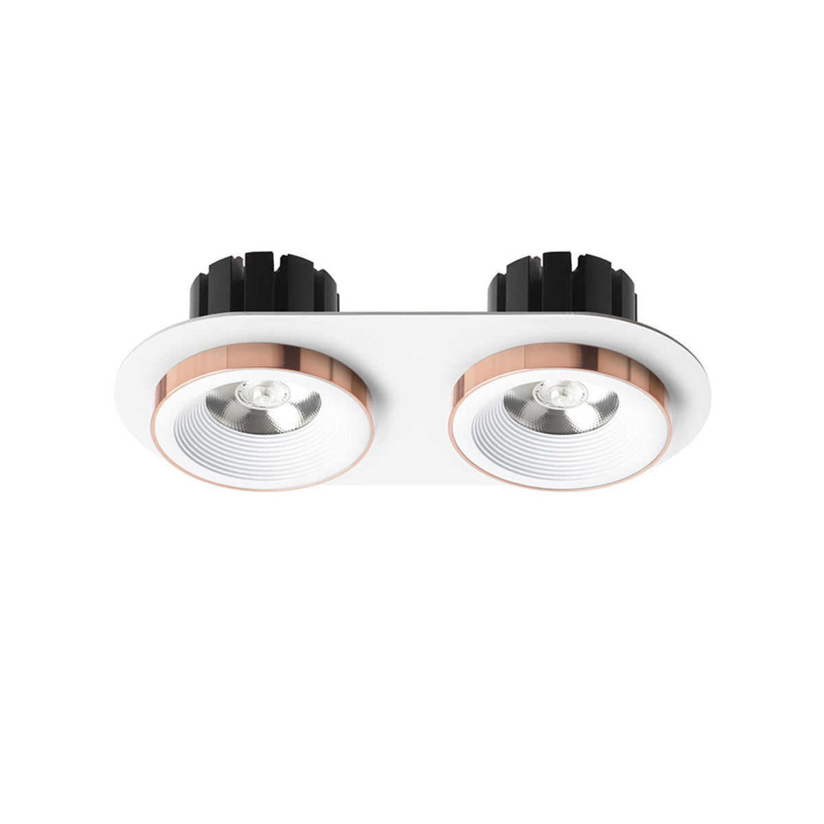 RENDL recessed light SHARM R II recessed white copper 230V LED 2x10W 24° 3000K R13240 2