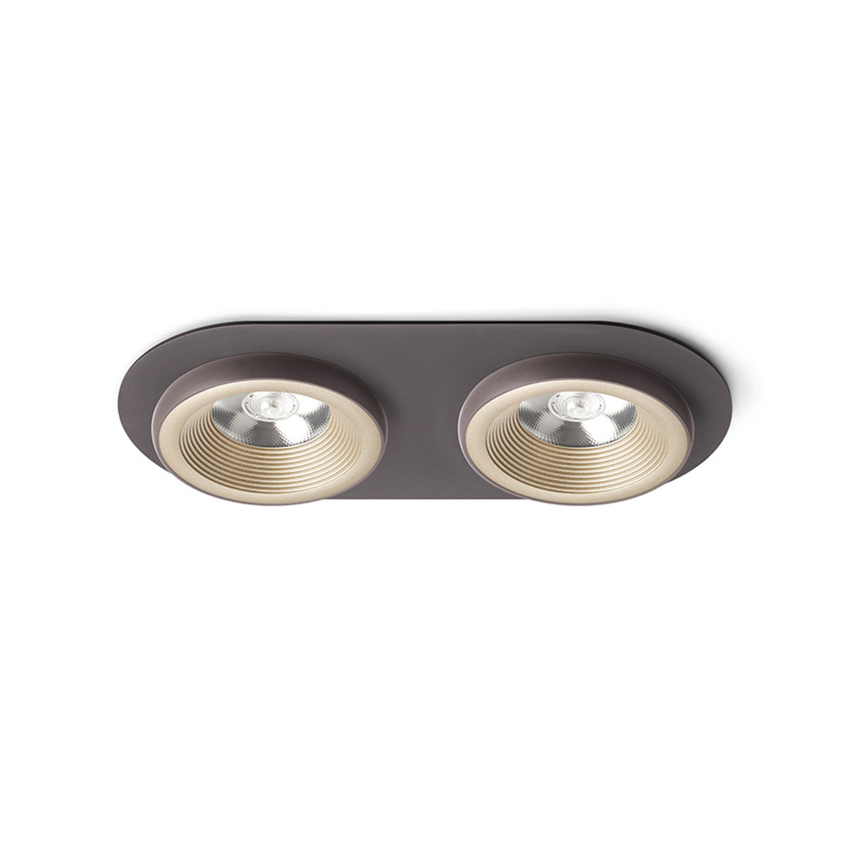 RENDL recessed light SHARM R II recessed pearl gold/brown 230V LED 2x10W 24° 3000K R13241 1