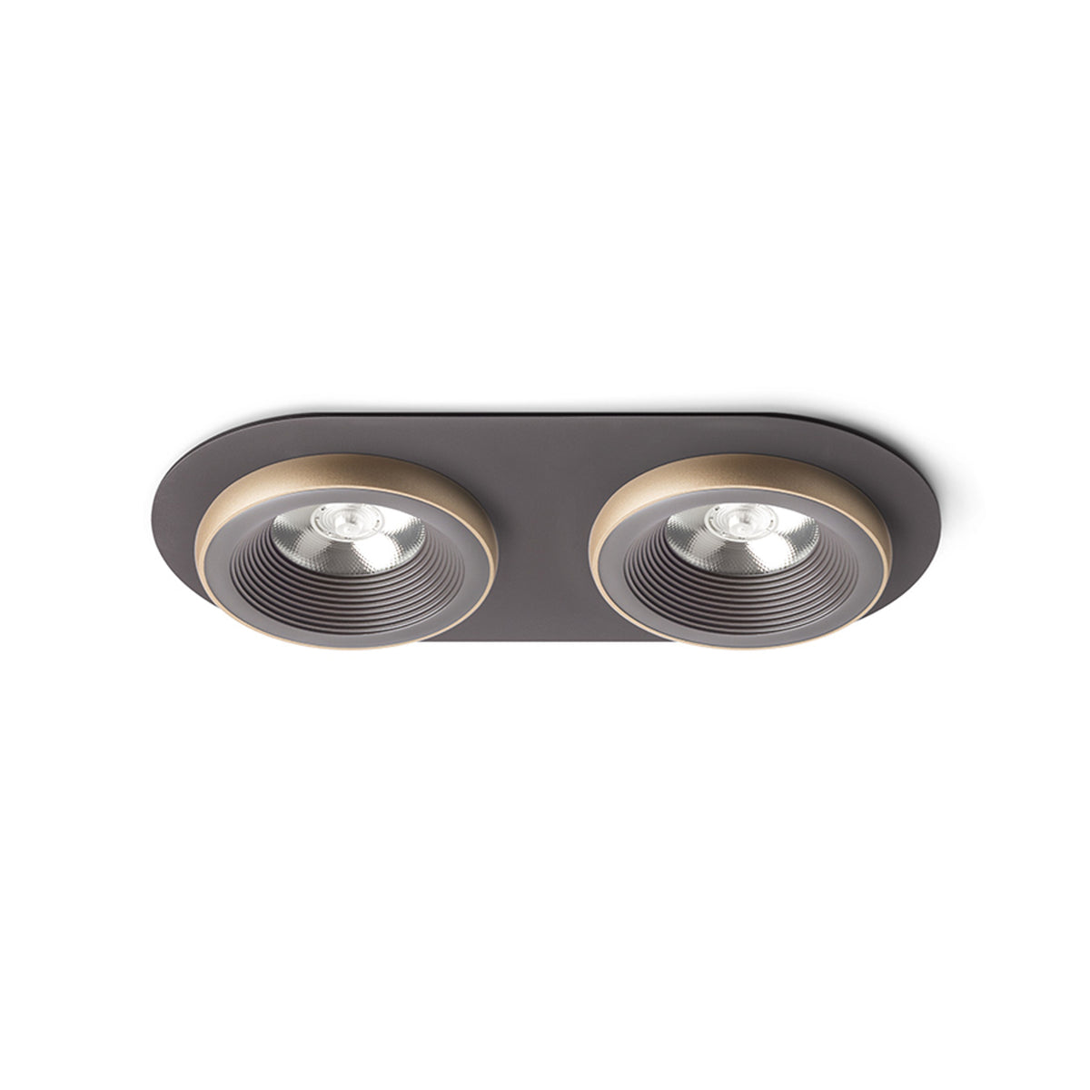 RENDL recessed light SHARM R II recessed brown/pearl gold 230V LED 2x10W 24° 3000K R13242 1