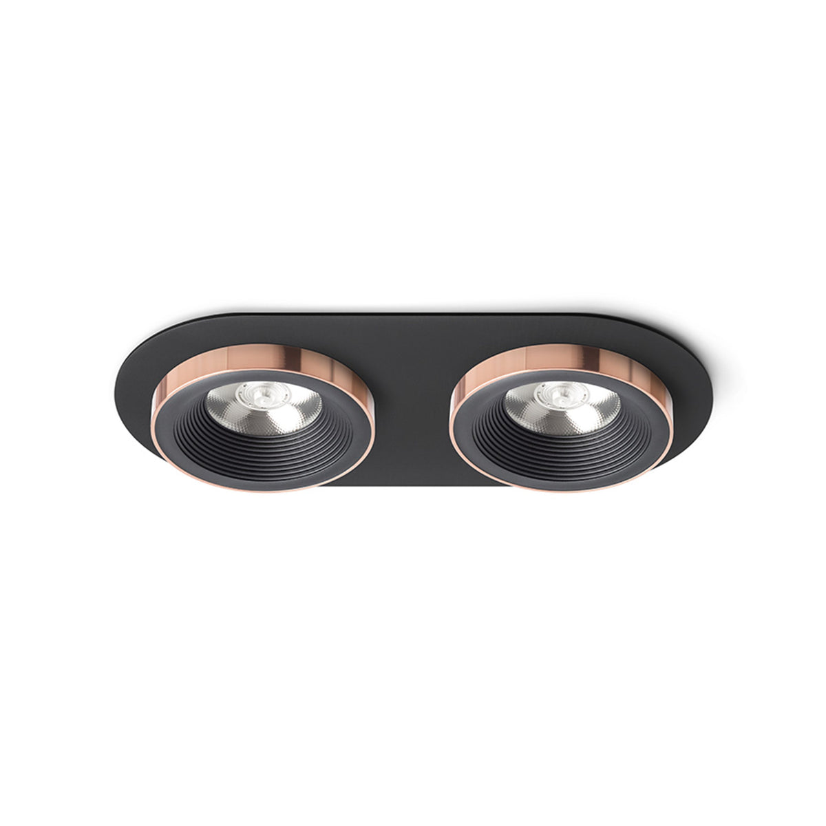 RENDL recessed light SHARM R II recessed black/black copper 230V LED 2x10W 24° 3000K R13244 1
