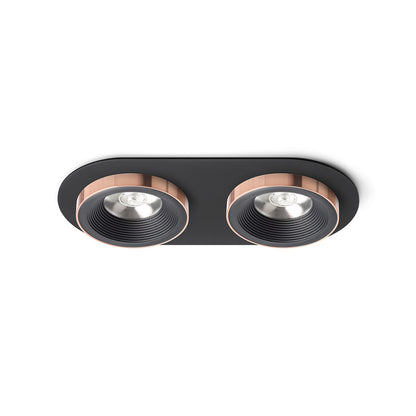 RENDL recessed light SHARM R II recessed black/black copper 230V LED 2x10W 24° 3000K R13244 1