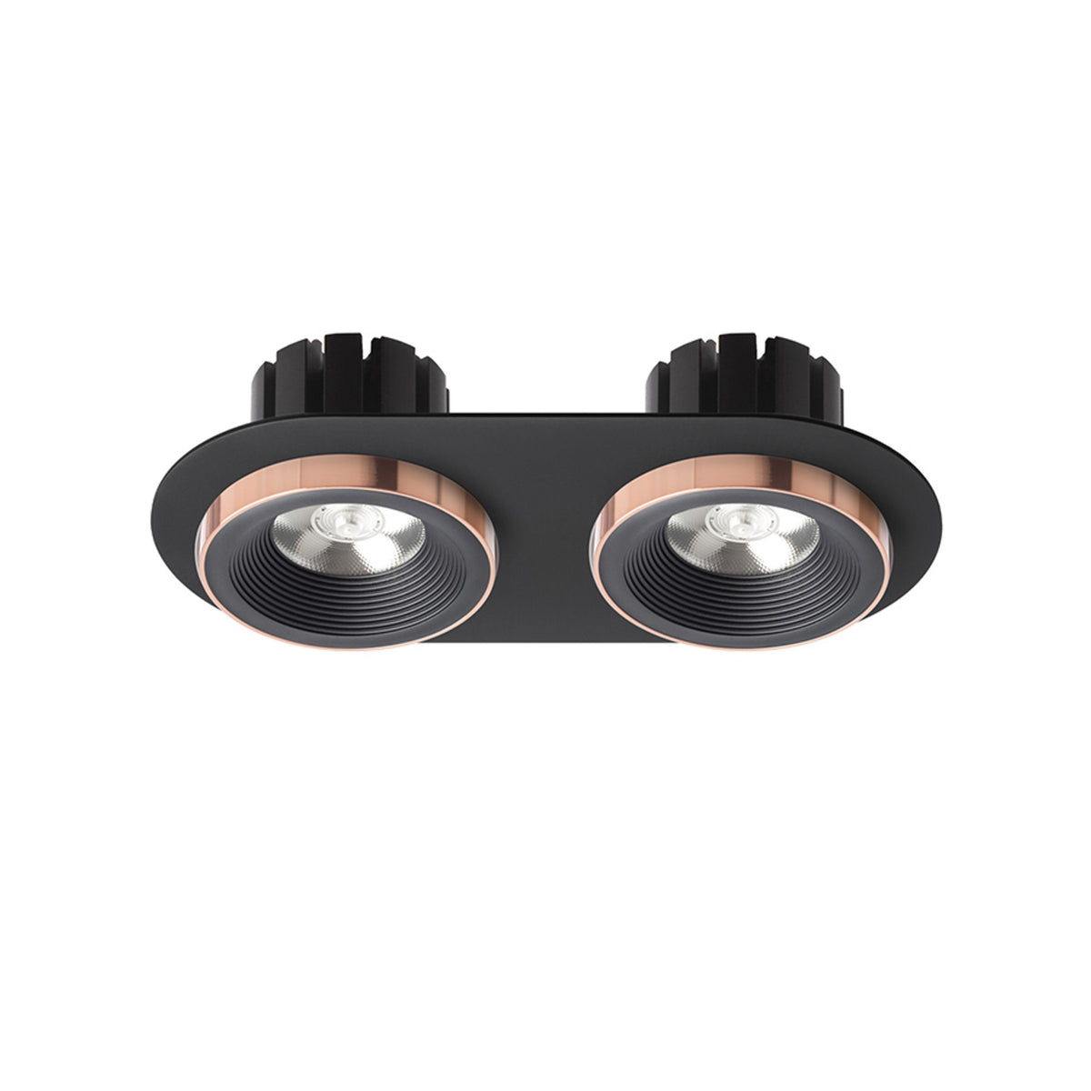 RENDL recessed light SHARM R II recessed black/black copper 230V LED 2x10W 24° 3000K R13244 2