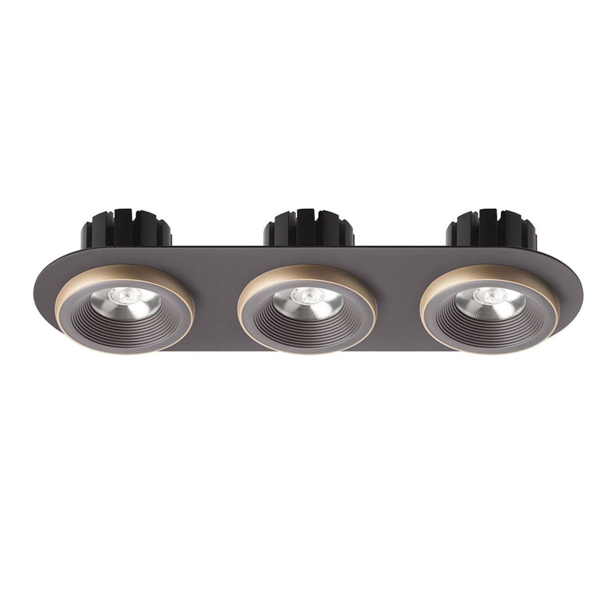 RENDL recessed light SHARM R III recessed brown/pearl gold 230V LED 3x10W 24° 3000K R13247 2