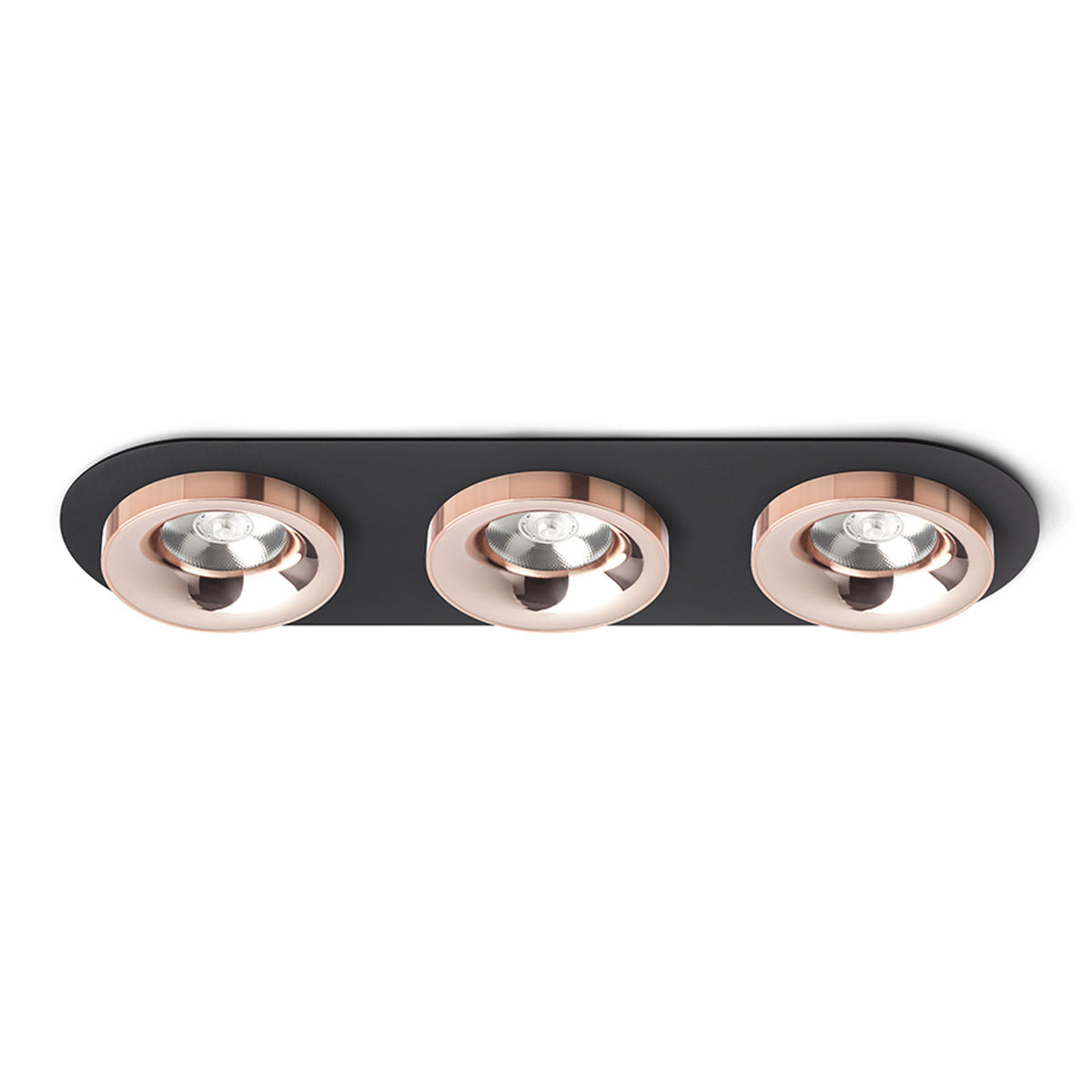 RENDL recessed light SHARM R III recessed black copper/copper 230V LED 3x10W 24° 3000K R13248 1