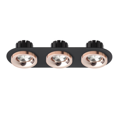 RENDL recessed light SHARM R III recessed black copper/copper 230V LED 3x10W 24° 3000K R13248 2