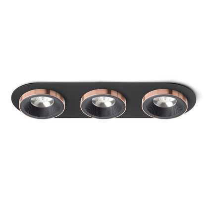 RENDL recessed light SHARM R III recessed black/black copper 230V LED 3x10W 24° 3000K R13249 1