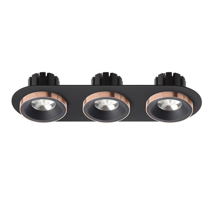RENDL recessed light SHARM R III recessed black/black copper 230V LED 3x10W 24° 3000K R13249 2