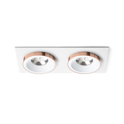 RENDL recessed light SHARM SQ II recessed white copper 230V LED 2x10W 24° 3000K R13255 1