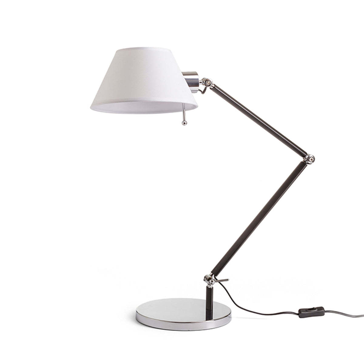 RENDL table lamp MONTANA table white/black chrome 230V LED E27 11W R13283 1
