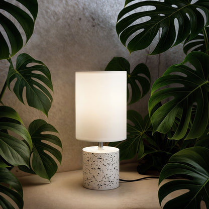 RENDL table lamp CAMINO table with shade white terazzo decor 230V LED E27 15W R13294 2