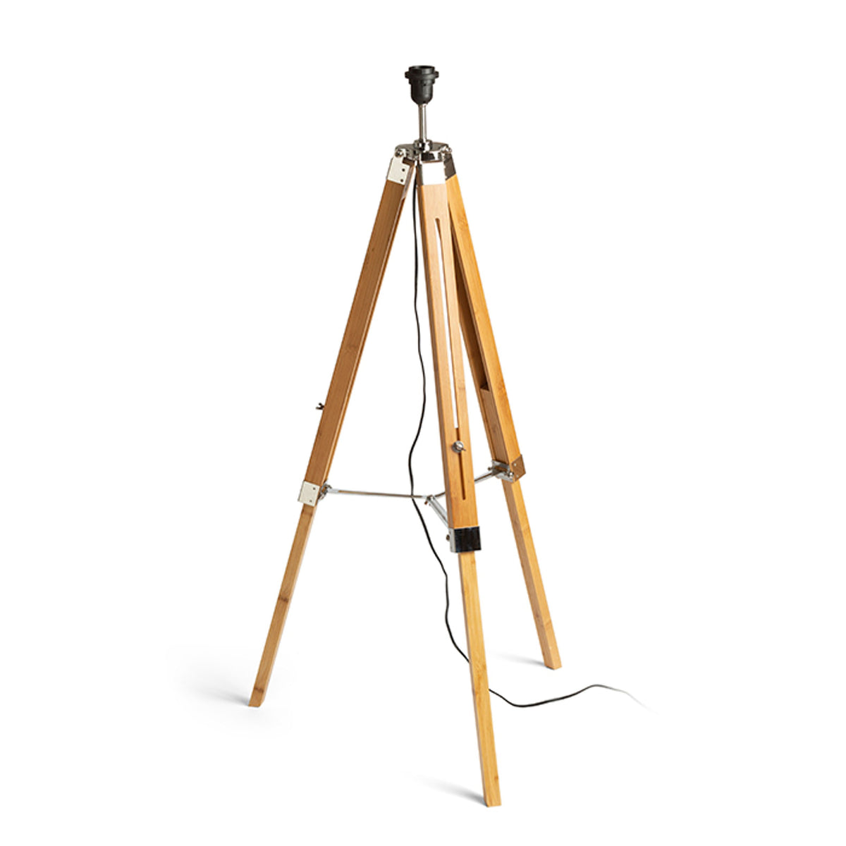 RENDL shades, shade bases, pendent sets ALVIS floor base  bamboo/chrome 230V LED E27 15W R13340 1