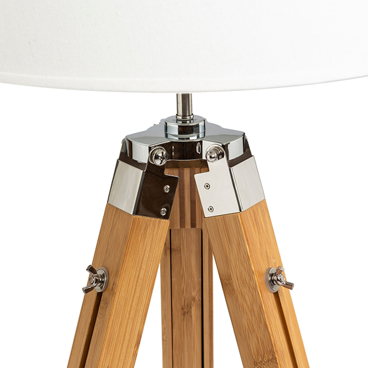 RENDL shades, shade bases, pendent sets ALVIS floor base  bamboo/chrome 230V LED E27 15W R13340 4