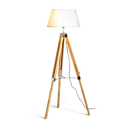 RENDL shades, shade bases, pendent sets ALVIS floor base  bamboo/chrome 230V LED E27 15W R13340 7