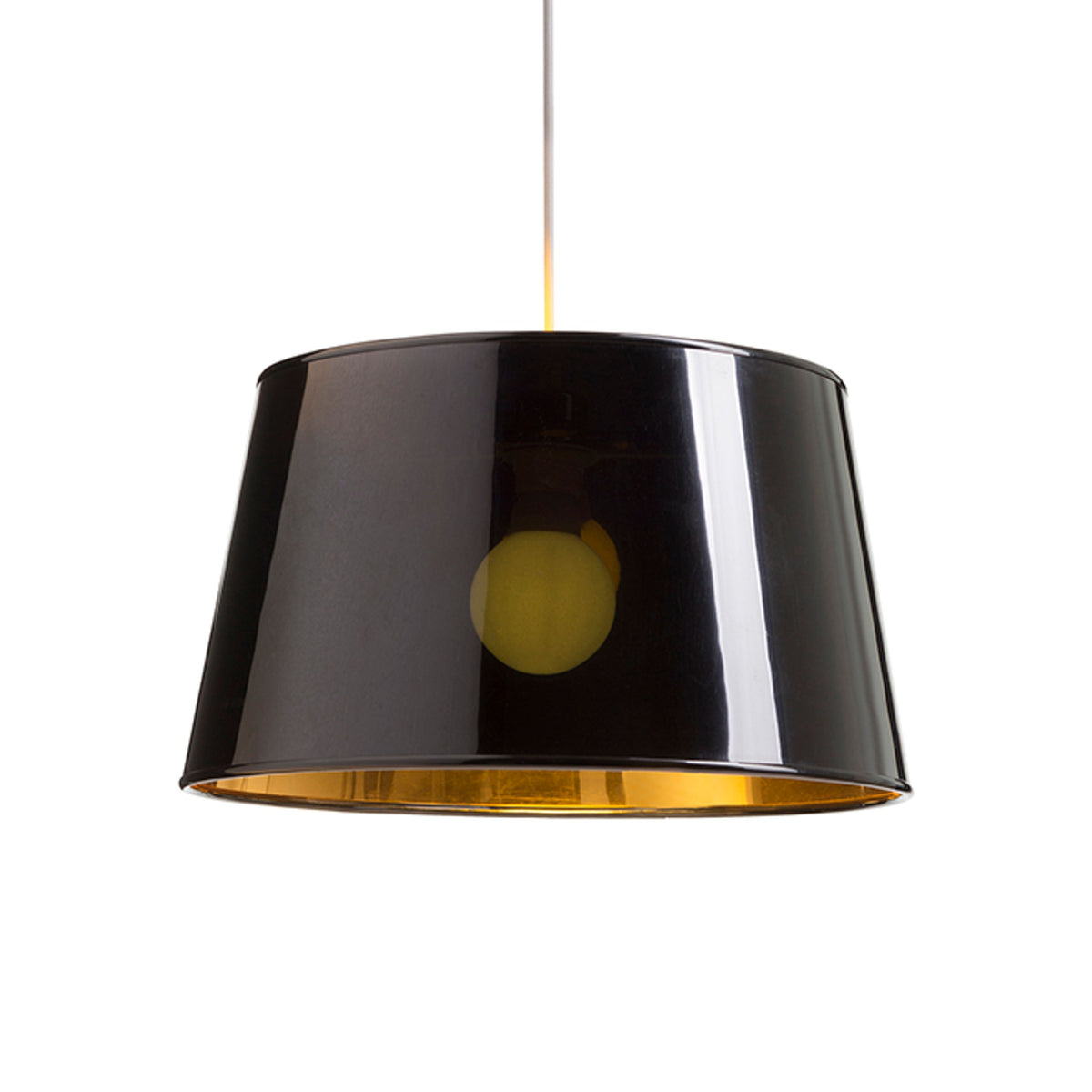 RENDL shades, shade bases, pendent sets RIDICK shade shiny black golden foil  max. 20W R13344 2
