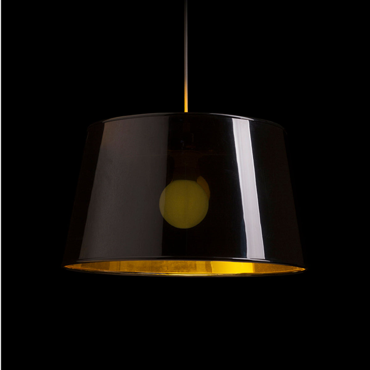 RENDL shades, shade bases, pendent sets RIDICK shade shiny black golden foil  max. 20W R13344 5