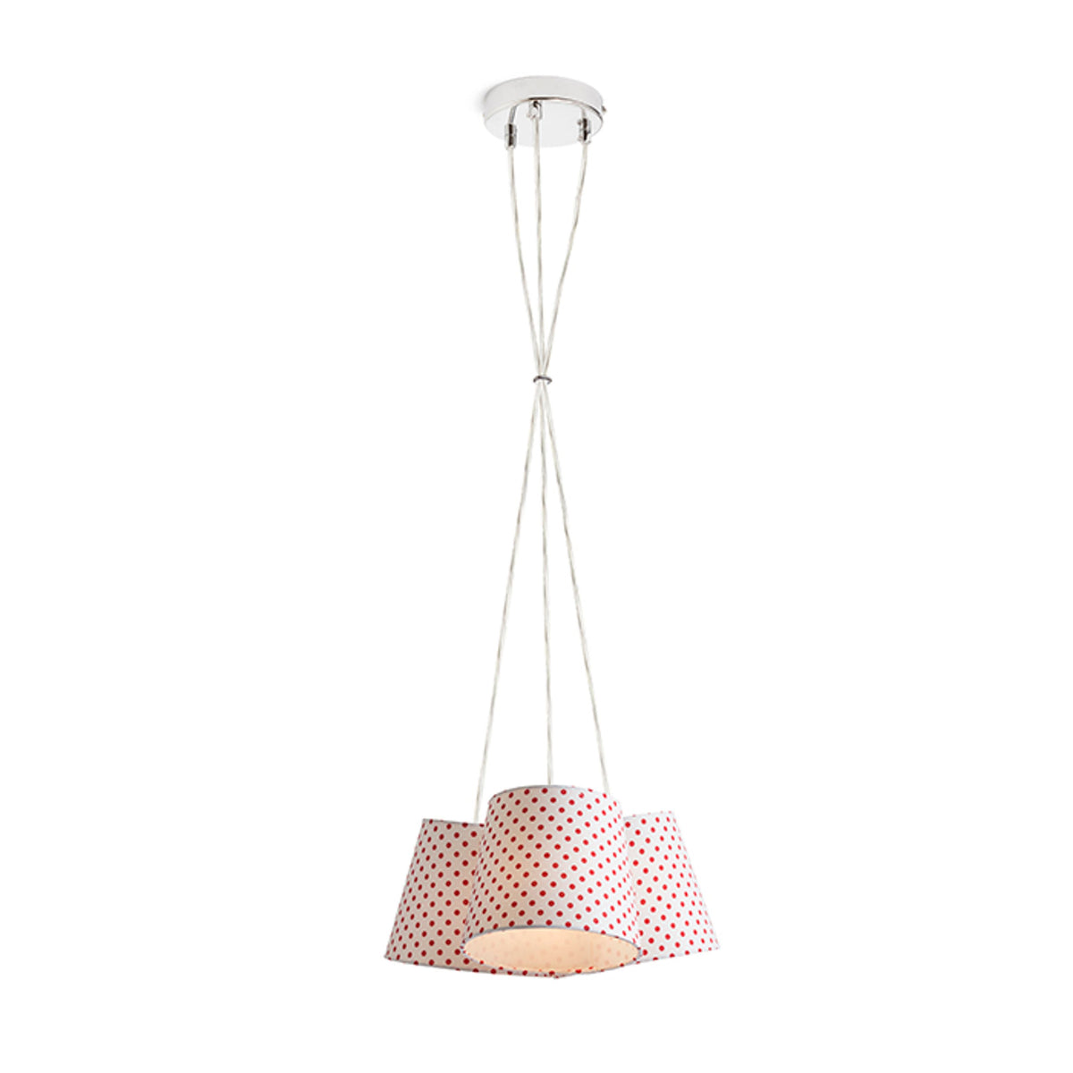 RENDL pendant lamp NANCY III pendant white/red  230V LED E14 3x11W R13345 7