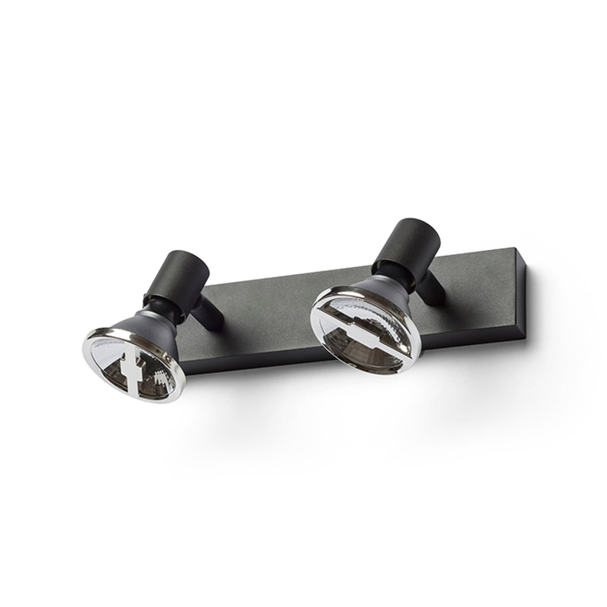 RENDL spotlight TRICA II wall black 230V GU10 2x25W R13374 6