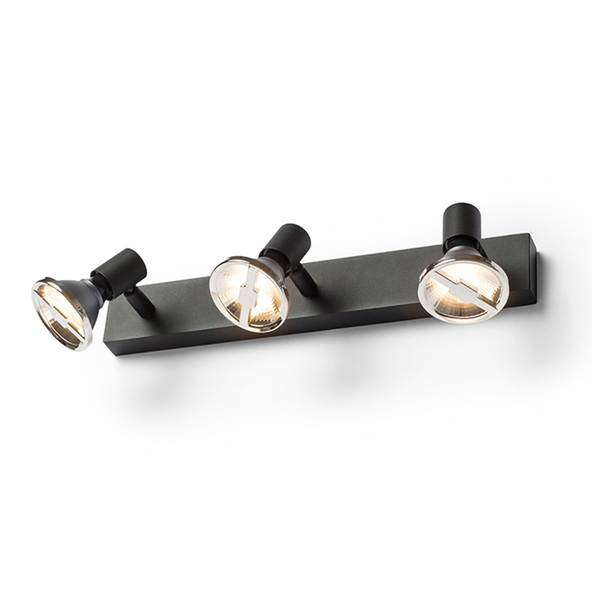 RENDL spotlight TRICA III wall black 230V GU10 3x25W R13376 1