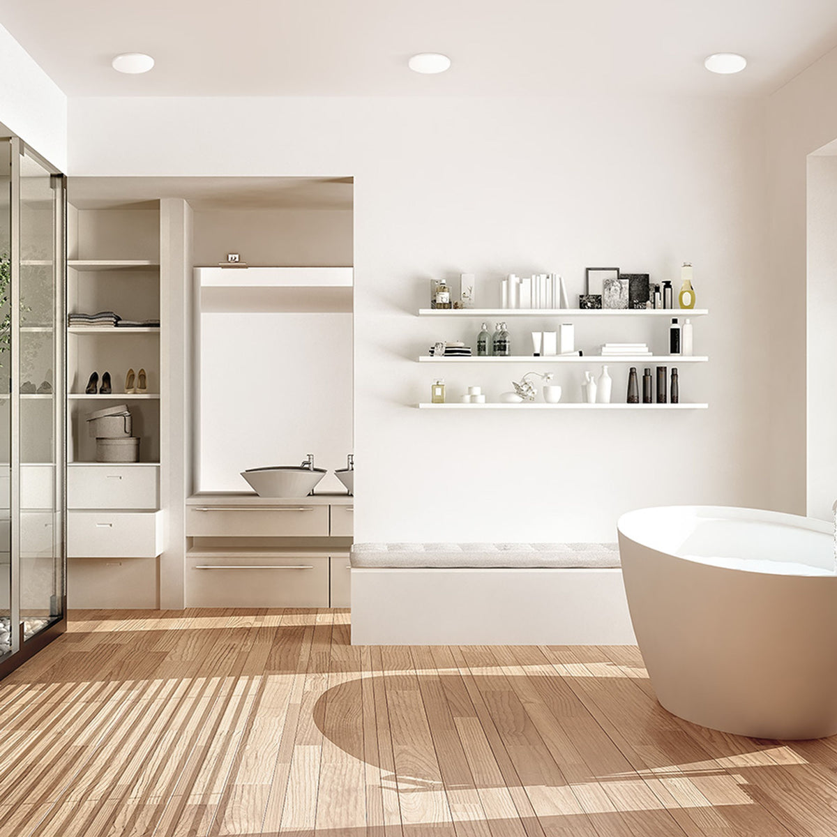 RENDL recessed light BELI R 10 recessed  frosted acrylic 230V LED 6W IP65  3000K R13430 3