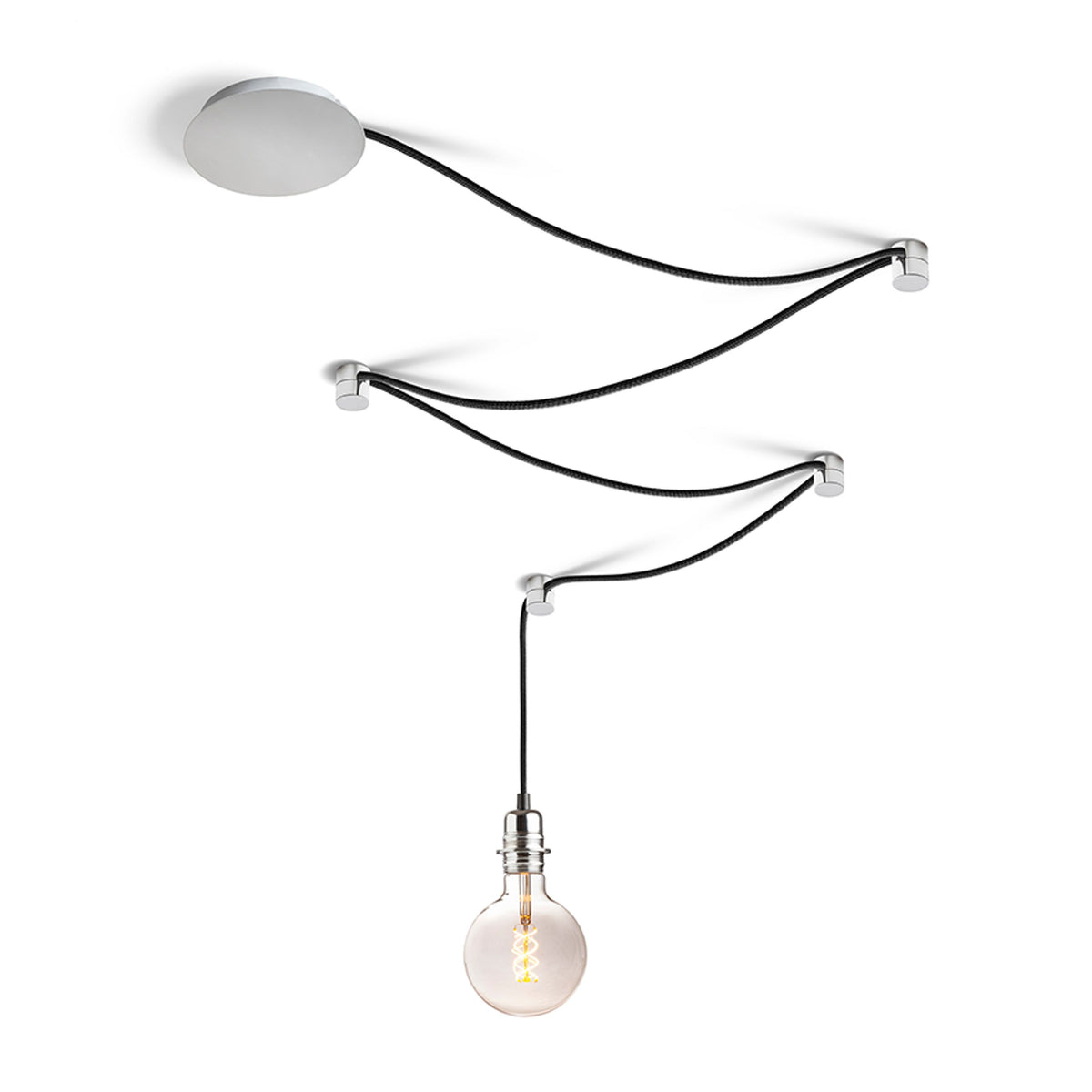 RENDL shades, shade bases, pendent sets SPIDER I pendant set black chrome 230V LED E27 15W R13493 2