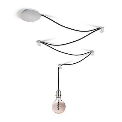 RENDL shades, shade bases, pendent sets SPIDER I pendant set black chrome 230V LED E27 15W R13493 8