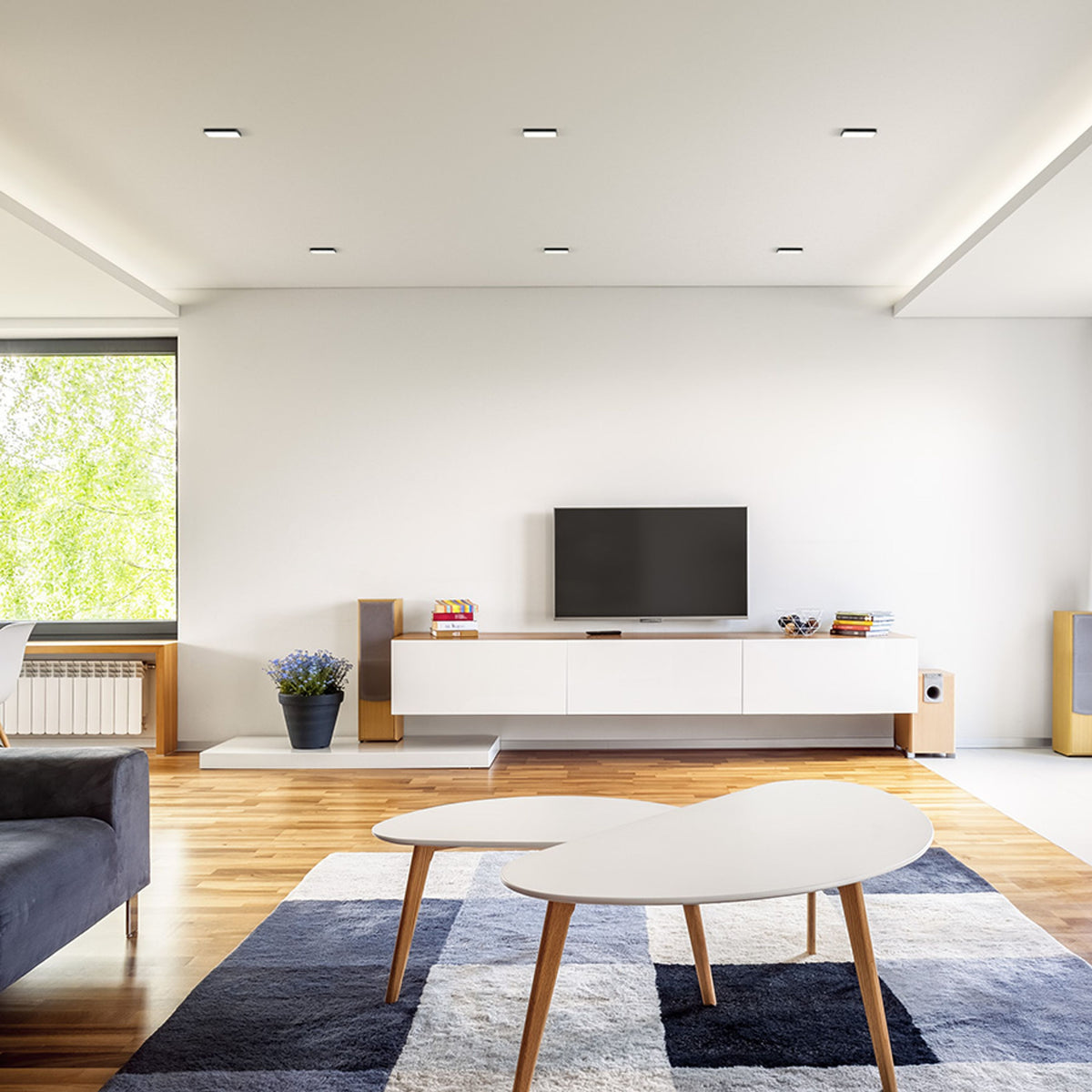 RENDL recessed light BJORK SQ 9 recessed black  230V LED 6W  3000K R13589 2