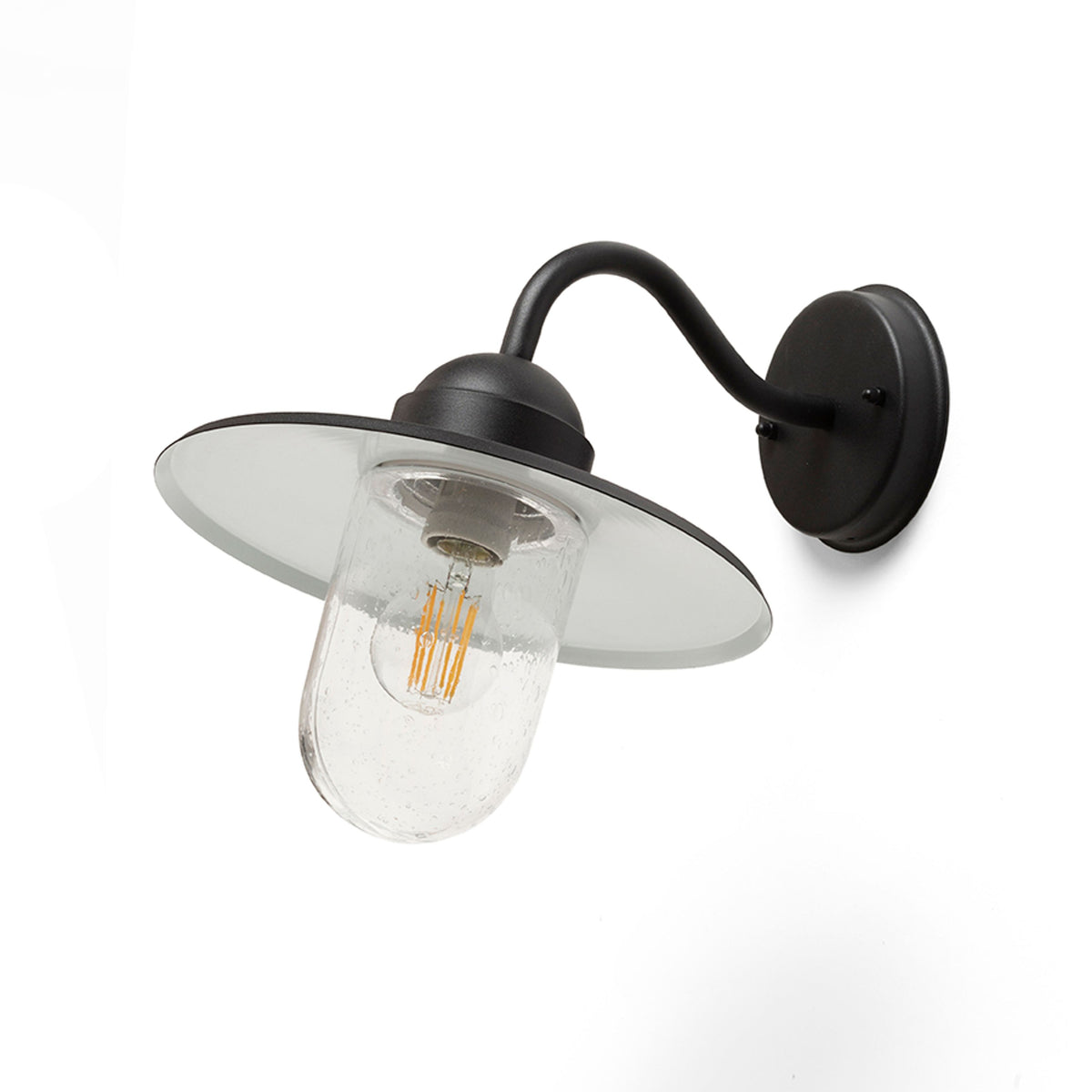 RENDL outdoor lamp BEACON wall black textured glass 230V LED E27 15W IP44 R13614 5