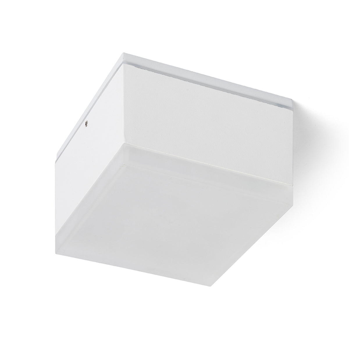 RENDL outdoor lamp ORIN SQ ceiling white satinated acrylic 230V LED 10W IP54 3000K R13628 3