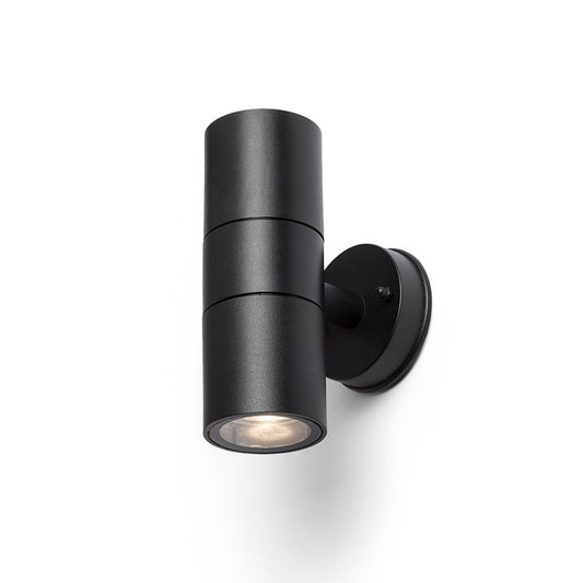 RENDL outdoor lamp SORANO II wall black plastic 230V LED GU10 2x8W IP44 R13634 1
