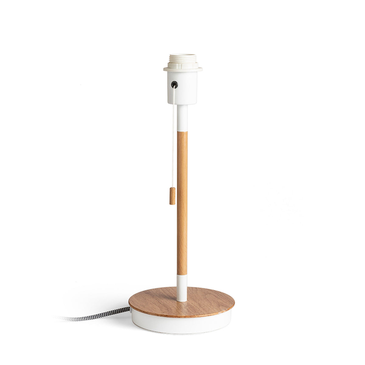 RENDL shades, shade bases, pendent sets KEITH table base with USB white beech 230V LED E27 15W R13639 1