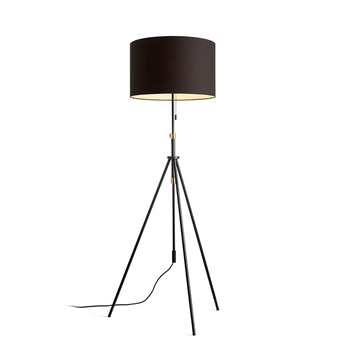 RENDL shades, shade bases, pendent sets LUTON floor base  black/brass 230V LED E27 15W R13640 2